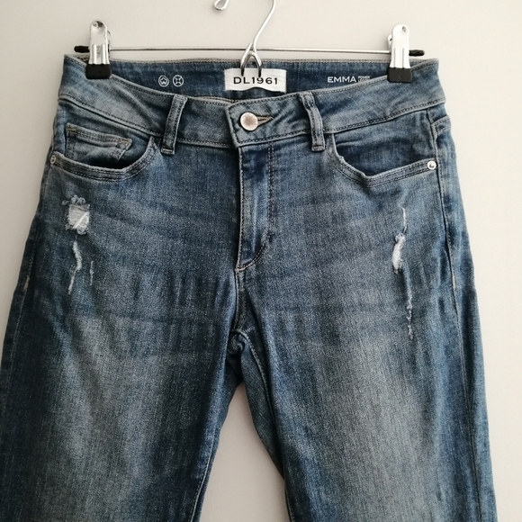 DL1961 Emma Power Leggings In Melbourne Step Fray Hem 27 - Picture 4 of 15